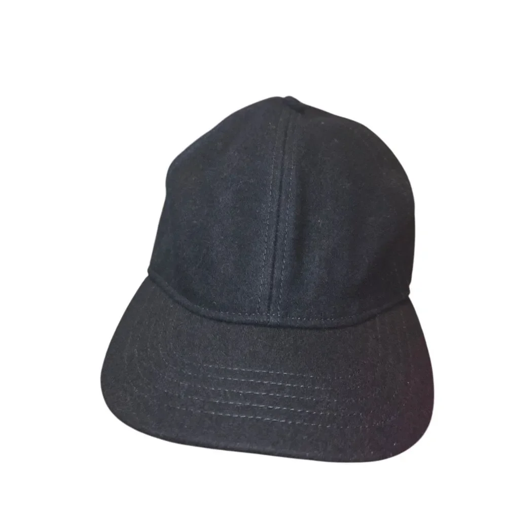​J Crew Navy Blue Wool Blend Baseball Cap S/M Minimalist Heritage Hat